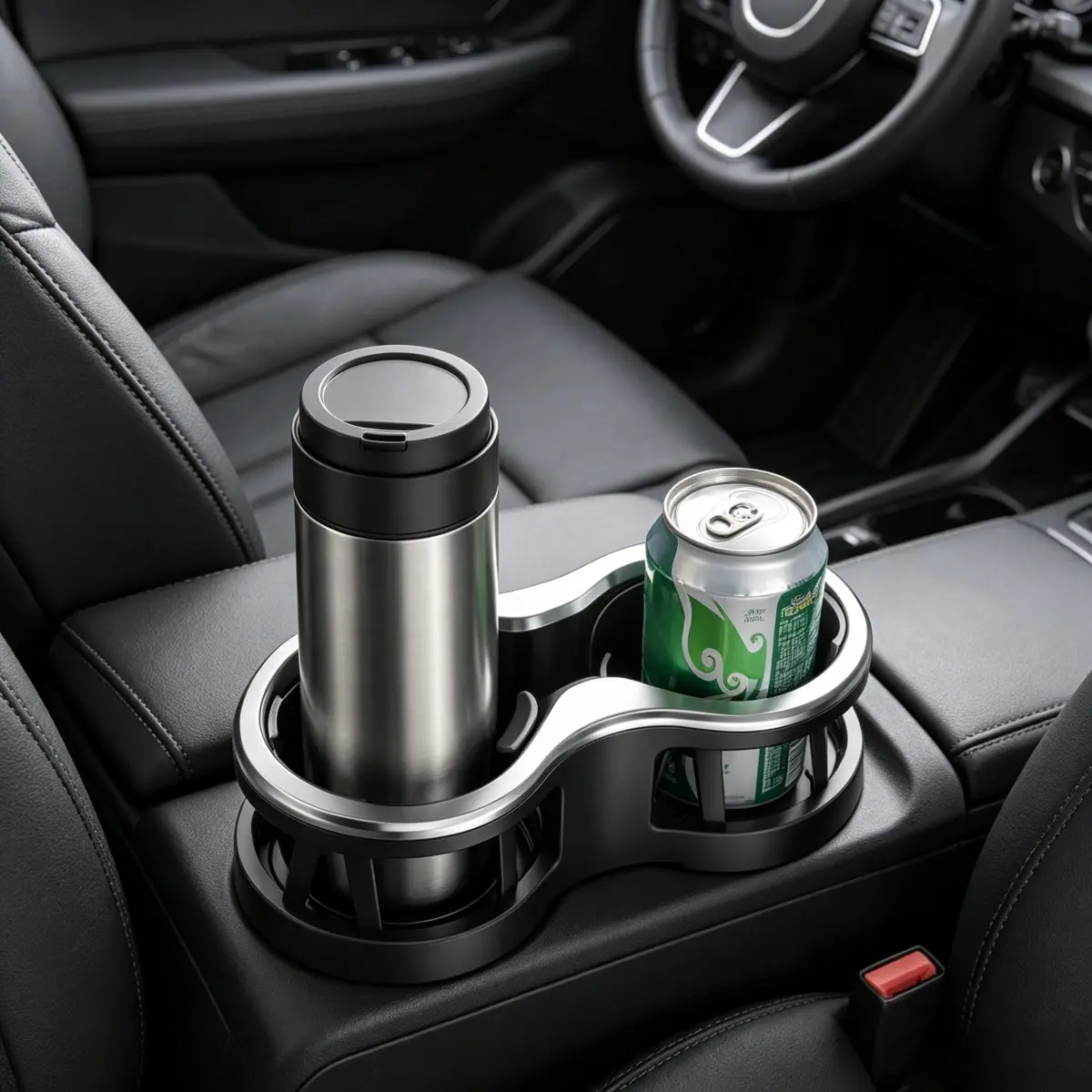 2-in-1 Design Car Cup Holder Adapter Extender, Anti-Slip Expandable (2.7"-3.9 inches) for Water Bottles & Hydro Flasks, Universal Interior Accessory for Cars, Boats (Fits BMW, Chevrolet, Ford, Etc.)