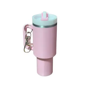 Tumbler Chapstick Holder Keychain - Screw Lid To Hold Chapsticks, Pills Or Other Small Items That Can Fit - Purse Accessory - Handbag Keychain - Chapstick Accessory - Travel Pill Box - Travel Accessory