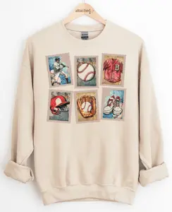 Baseball Stamps Graphic Top