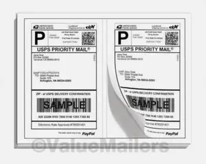 Labels Premium Mailing Shipping 8.5x5.5 Half-Sheet Self Adhesive 100 -10000 USA