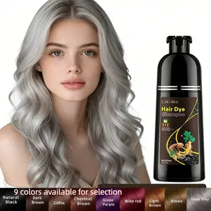 Natural Herbal Hair Dye Shampoo, 20min Gentle Application, Easy to Wash, No Sticky Residue, Single Item Pack, Non-Flammable, Haircare