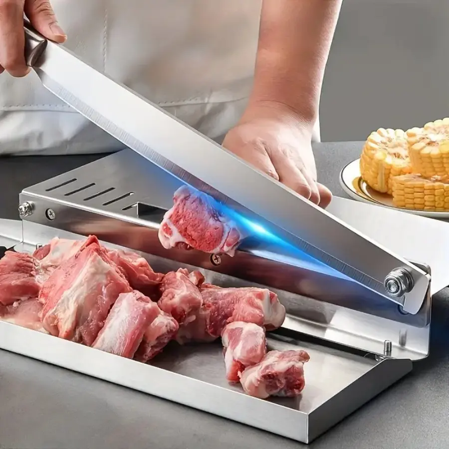 summerwins Stainless Steel Multi-Purpose Kitchen Knife - Portable, Easy to Clean - for Home Kitchen, Outdoor Use - Suitable for Meat, Frozen Beef, Bones, Vegetables - Premium Cutlery for All Skill Levels