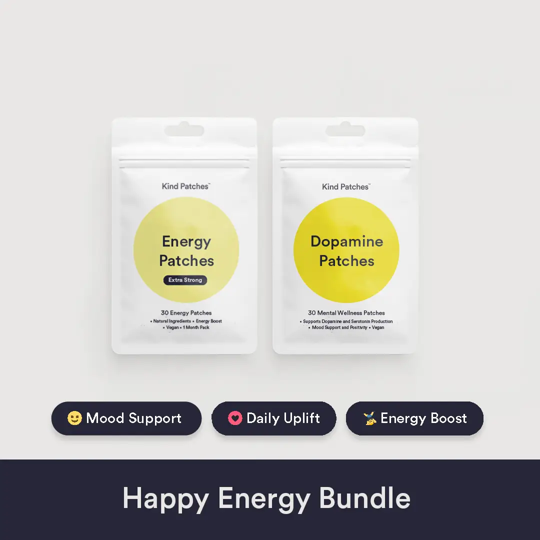 Kind Patches Happy Energy Bundle, 30 Mental Wellness Patches+30 Energy Patches,...
