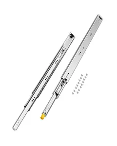 Heavy Duty Drawer Slides 30-Inch, One Pair Locking Drawer Slides 250-Pound Load Capacity, Side Mount Ball Bearing Rails, Three-Fold Full Extension, Durable Steel Construction For Cabinets and Chests