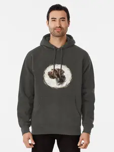 German Wirehaired Pointer's thoughts Pullover Hoodie