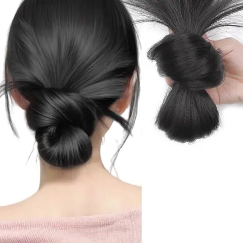 7inch women's low ponytails and half-up bun decorations Natural Fake Ponytail, Fluffy styles, Including messy buns, easy to wear, cosplay, daily use, parties, weddings, Synthetic Hair Pieces, Synthetic Hair Hairpieces