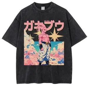 Kid Buu Graphic T-Shirt, Dragon Ball Shirt, Vintage Anime shirt,Crew Neck Casual Cotton,Trending, Unisex Anime Tee, Gift For Menswear Womenswear Streetwear Top Classic Clothes Ribbed