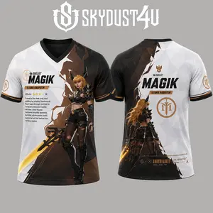 SkyDust4U Magik Rivals Heavy Metal Behold Dark Child Men's Short-Sleeve Casual Jersey Fabric Shirt, Menswear Top