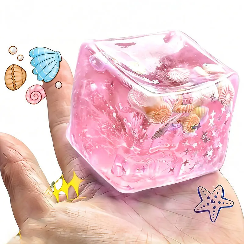 1.77in High Density Stress-Relief Cube Fidget Toy - Slow Rise Squishy Sensory Toy with Oddly Satisfying Texture, No Pink 1pc Butter Stick Squishy, Stretchy Summer Essential for Kids, Birthday Gifts/Party Favors