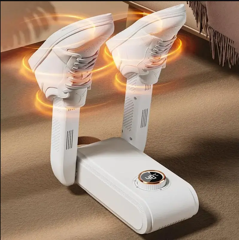 Shoe & Boot Dryer for Work Boots, Forced Air, 2-Hour Timer, Black | Telescopic Ports Reach Toe Boxes, 180° Rack Fits Sneakers, Gloves, Ski Gear, Cleats, Workers, Families, Hunters, Rain, Snow