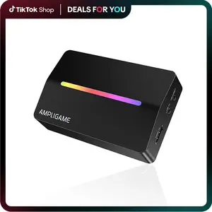 FIFINE V3 Video Capture Card, HD 1080 60fps for Audio Video, Gaming, Live Streaming, HDMI to USB Capture Card Compatible with PS4/Windows/Mac OS/Switch/Xbox, - AmpliGame V3,father'sdaygifts
