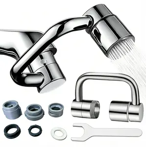Universal U Shaped Faucet Extender, 1440° Rotatable Faucet Extension, 2 Spray Modes for Kitchen Bathroom Sink