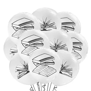 Malayan Products Book Birthday Party Balloon Mix 12 Count Reading Theme Balloons for Book Lover Party Decorations Ideal for Celebrating Birthdays with Literary Flair
