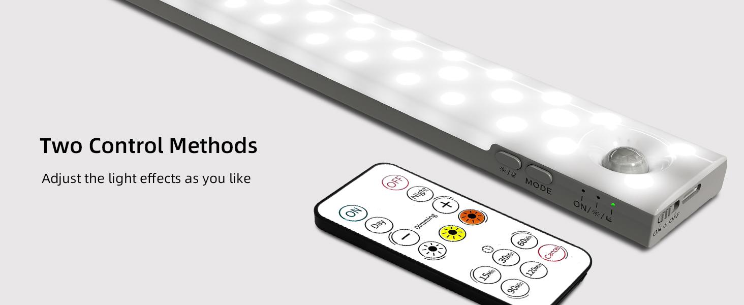 EZVALO 62 LED Under Cabinet Lights with Charging Station, 2000mAh Rechargeable Motion Sensor Light Indoor, 3 Color Temps, Remote Control, Timer, Dimmable Wireless Closet Lighting for Kitchen, Wardrobe, Pantry