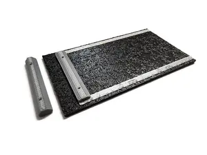 1/64 Scale Single Parking Stall Diorama Base w/ Concrete Curbs - Asphalt Texture