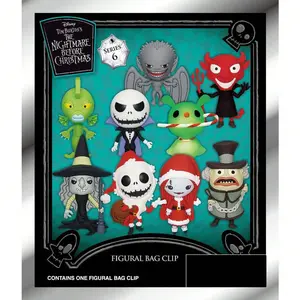 24pcs Officially Licensed The Nightmare Before Christmas Series Keychain Blind Bags Mystery Mini Figure Random Anime Action Figures Accessories Anime Character Cartoon Bag Collectible Ornament Surprise Gifts