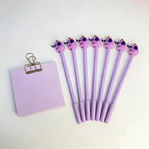 20/30pcs Creative and Lovely Purple Elephant-shaped Themed Ballpoint Pen. Campus Design Elephant Series Straight-bar Gel Pen for Back-to-School Season. Creative Gift with Random Colors