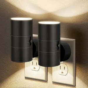LED Night Light Plug-in (2 Pack) – Dimmable from 0 to 80 lumens of warm 3000K glow. Perfect for hallways, bedrooms, stairs – bright enough to find your way, soft enough to keep you sleeping. Just plug and adjust.