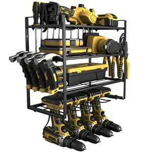 2026 model electric tool storage rack, tool organizer, heavy-duty metal tool rack, electric tool storage rack, wall-mounted drill rack for garage organization, suitable as a gift for men, boyfriends, husbands, and partners Storage and Organization