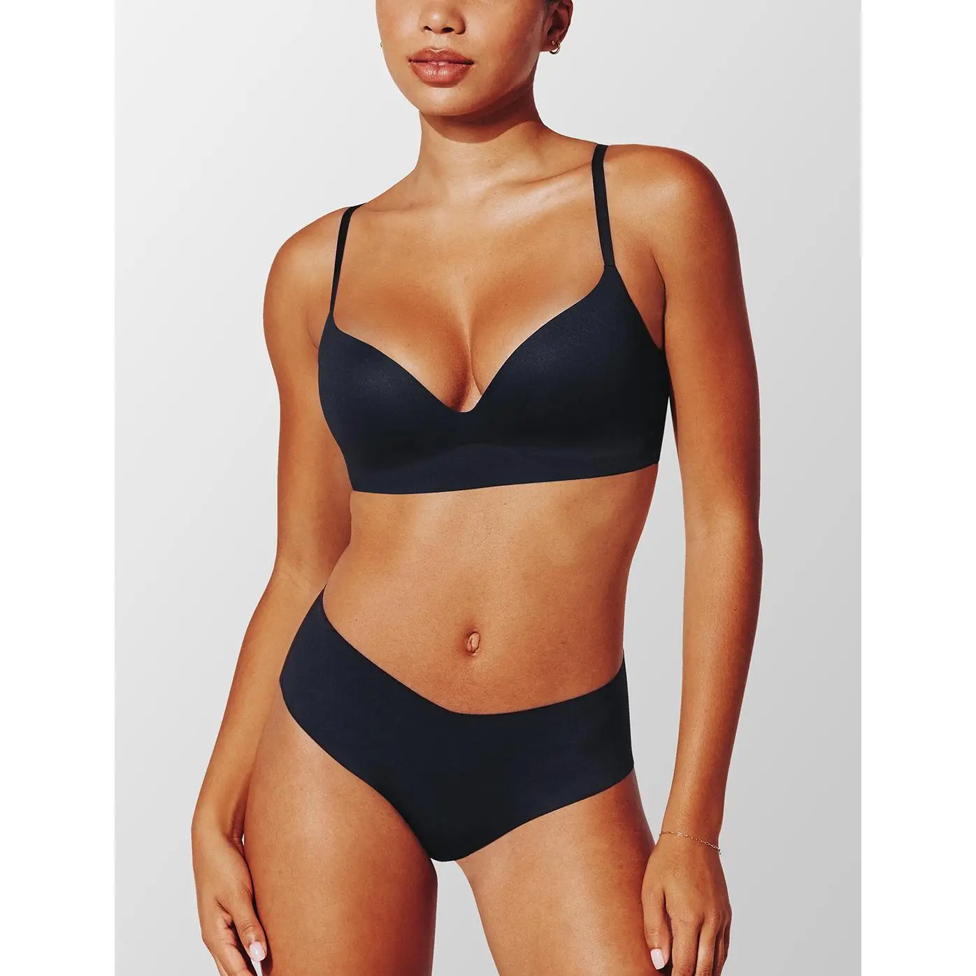 Zero Edge Wireless Push-Up Bra Black
