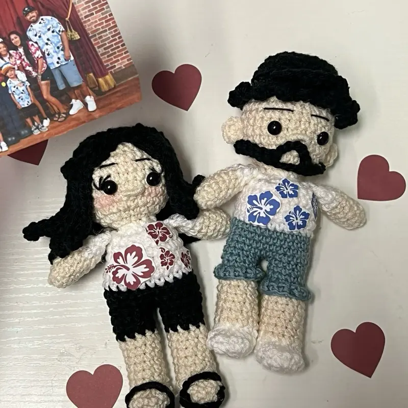 Custom Crochet Dolls - Soft Animal, Fluffy Bunny Pompom, Kawaii Design, Soothing Toy, Anime Themed Gift for Kids