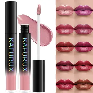 Sexy Matte Liquid Lipstick, 10 Color Choices, Long-Lasting, High Pigmentation, Nude Shades, Suitable for All Skin Tones, Luxury Packaging