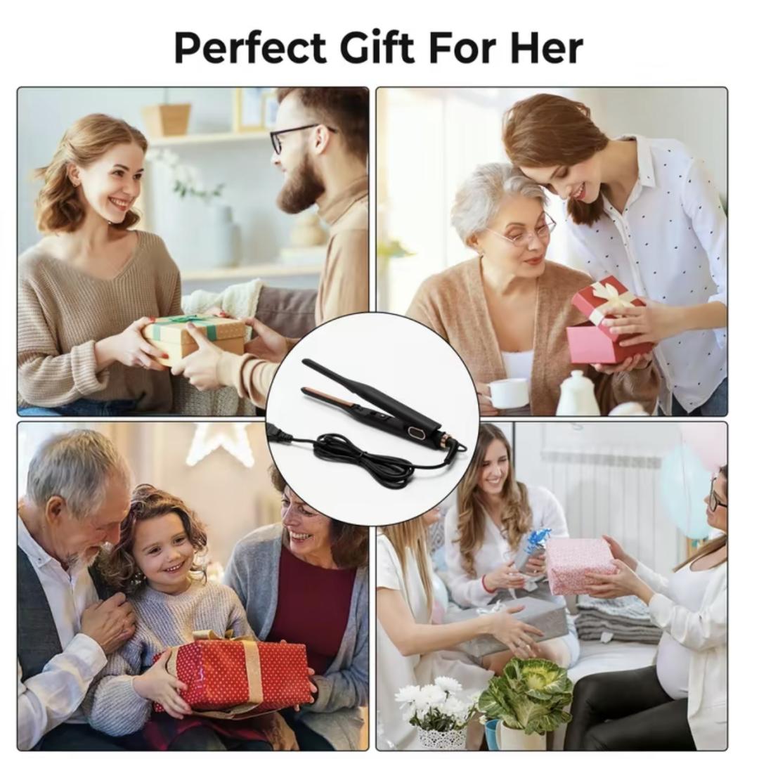 Megalook Electronic Flat lron Hair Heater 3D Floating Plates Hair Straightener and Curler 2 in 1 Styling Tool