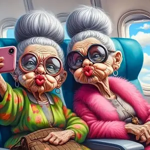 5D DIY Diamond Arts Colorful Painting Kit, 1 Set Old Lady Pattern Diamond Arts Colorful Painting without Frame, DIY Decorative Art Picture for Beginner