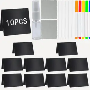 10pcs/20Pcs Mini Blackboard Signs for Food Labels, Reusable Chalkboard Tags for Parties Weddings Birthdays, Easy to Write and Wipe, Easy To Erase