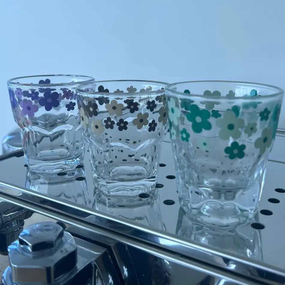 Flower Espresso Glass