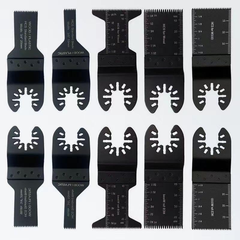 98-piece oscillating saw blade set for wood and metal cutting; multi-tool dual-metal universal saw blade assortment