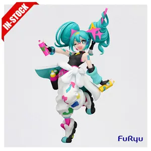 Original Genuine Model FuRyu Trio-Try-iT Hatsune Miku 19cm Paint Girl Figure Anime Figurine Toys Gifts Collections for Children