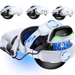 Battery VR Head Strap for Meta Quest 3/Quest 3S/Quest 2, with Magnetic Hot-Swappable & Detachable 6700mAh Battery Pack, Extends 2–3H Playtime, Comfortable VR Headset Strap for Oculus - MQ4000