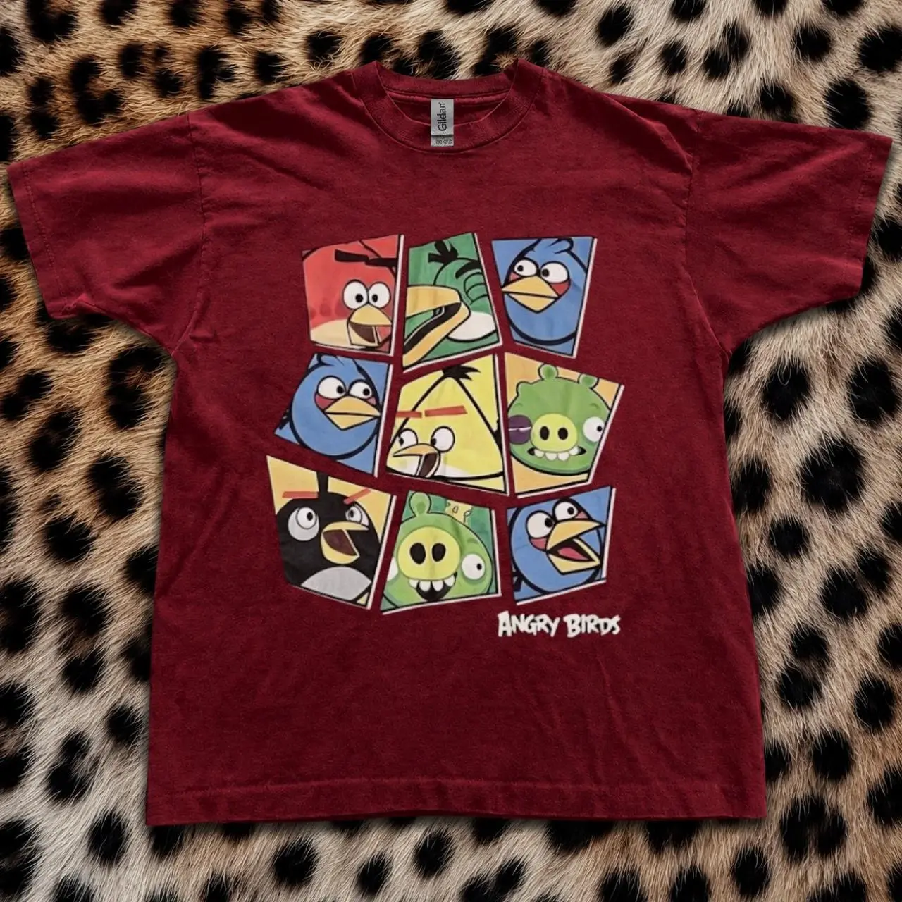 Angry Birds With Nine Cartoon Bird And Pig Characters T-Shirt – Y2K Grunge Aesthetic Tee