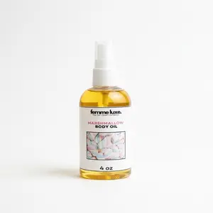 Marshmallow Fluff Body Oil - Yummy 4 oz Fragrance Body Oil for Skin Care with Rich Marshmallow & Buttery Sweet Cream Notes