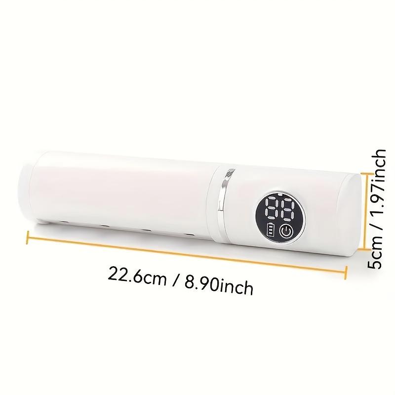[Smart UV Toothbrush Sanitizer] 1pc Automatic Dual Sterilizer Smart UV Toothbrush Sanitizer - Wall-Mounted with Power Display, Rechargeable 1200mAh Lithium Polymer Battery, USB Charging, ≤36V for Bathroom Use