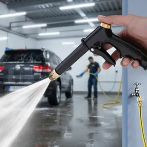 High-Pressure Car Wash Gun Set - Home Pressure Washer Hose Nozzle, Fits Garden Faucet Connector, Waterproof and Pressure Resistant Design, 2-Piece Set