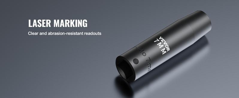 VEVOR 3/8" Drive Impact Socket Set, 90 Piece SAE 1/4"-3/4" and Metric 6-19mm Socket Set, 6 Point Cr-Mo Alloy Steel for Auto Repair, Includes Extension Bars Universal Joint Adapter Lock Storage Case