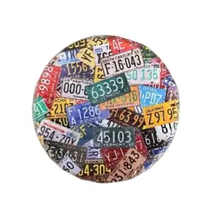 License Plate Legends Slate Coasters Set of Four - High-Quality Natural Slate, Vibrant UV Printing, Non-Slip Padding, Waterproof Design Tableware Printed Stylish