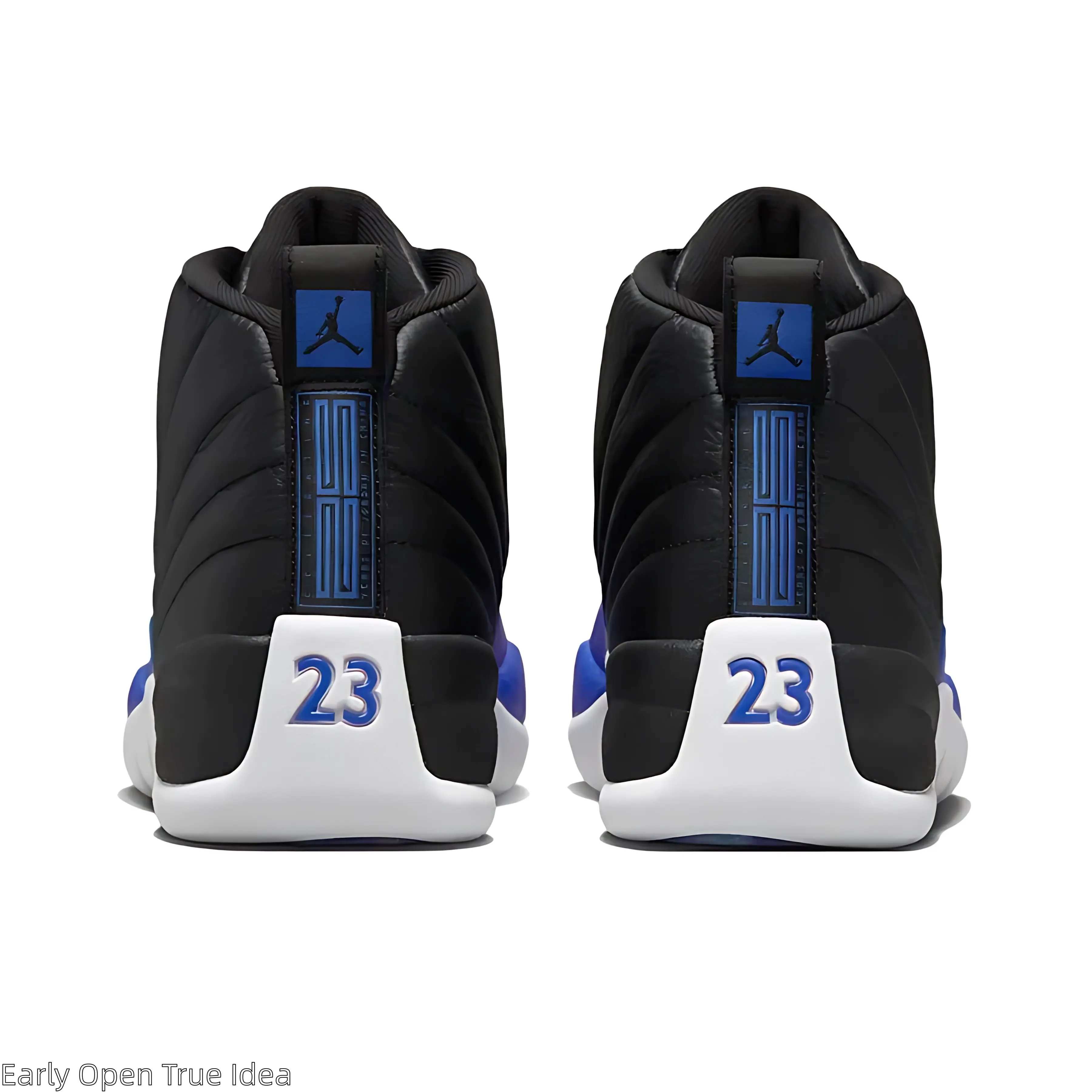 Smooth Genuine Leather Black Royal Blue Unisex Vintage High Top Trainers Brand New Sealed with Original Shoe Box Slip Resistant Outdoor Basketball Shoes for All Day Casual Wear