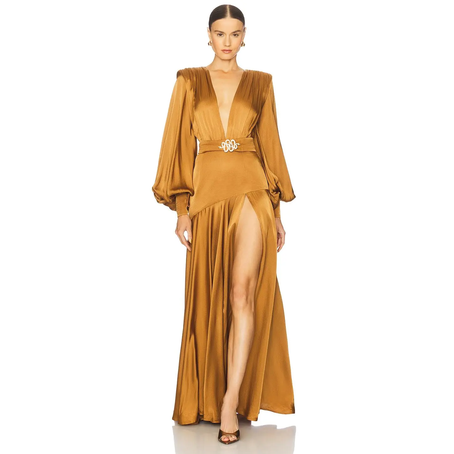 Bronx Banco Carmen Maxi Dress in Copper