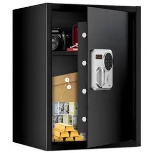 Bonsaii 2.5 Cubic Feet Security Home Safe with Digital Keypad, Security Box for Jewelry, Cash, Guns | Document Safe (14.2"x12.99"x19.7") Alarm Door Blocker