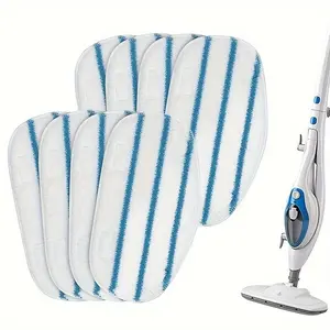 8pcs Microfiber Steam Mop Pads for PurSteam ThermaPro 10-in-1 & 211 - Easy Install, Washable Reusable Floor Cleaning with Superior Absorption, Cleaner, Replacement Pad