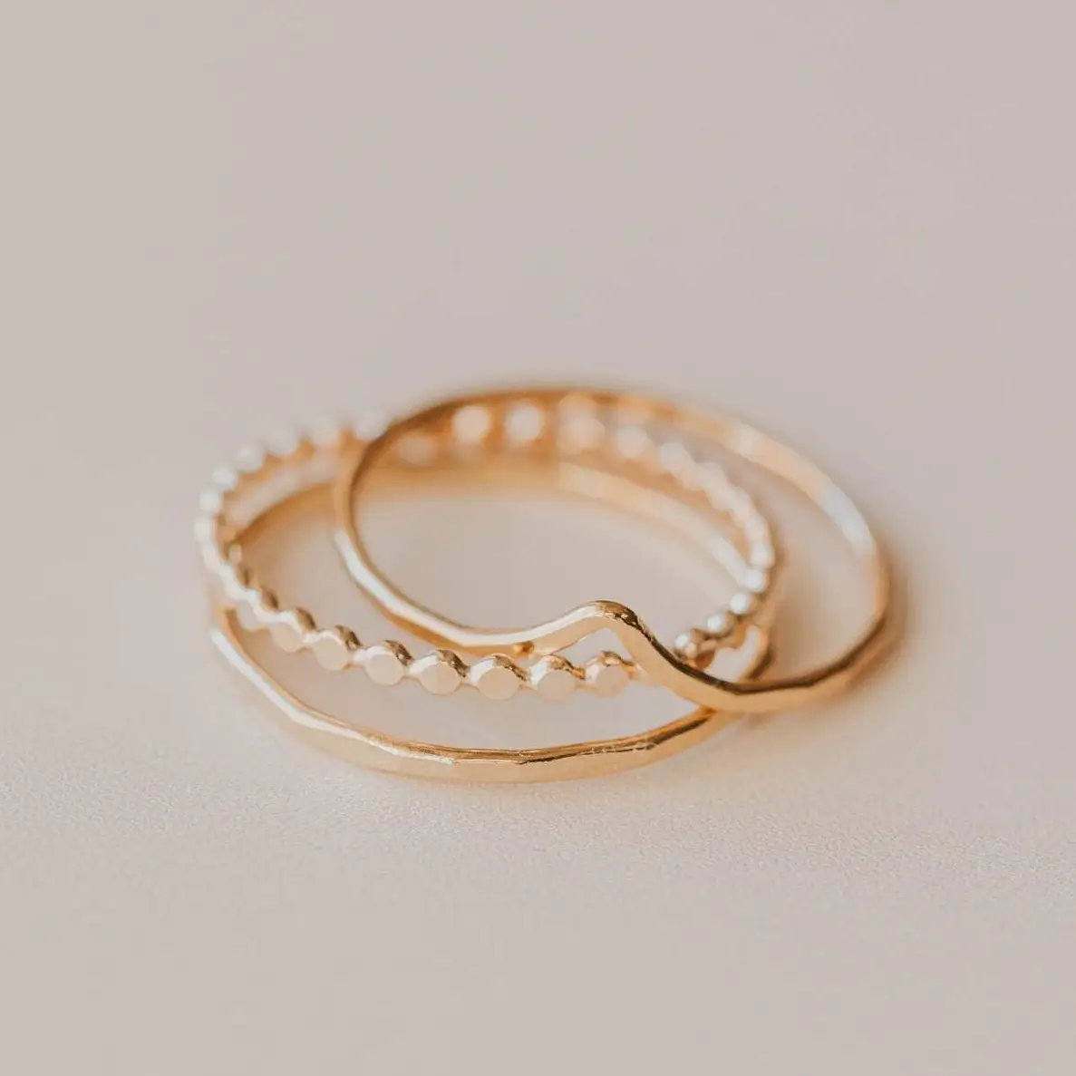 Hello Adorn Valley Trio Ring Set - Fashionable Any Occassion Ring Stack - Women'...