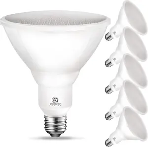 Energetic PAR38 LED Flood Outdoor Light Bulb, 5000K Daylight, 90 Watt Equivalent (11W), Wet Rated, 900LM, E26 Base, Non-Dimmable, 6 Pack