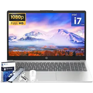 HP 15.6-inch Full HD Touchscreen Business Laptop — Intel® Core™ i7-1355U Processor (10-core, up to 5.0 GHz), Wi-Fi 6, integrated HD webcam, HDMI port, Copilot AI , Windows 11 Pro,up to 64GB RAM/1TB SSD Storage