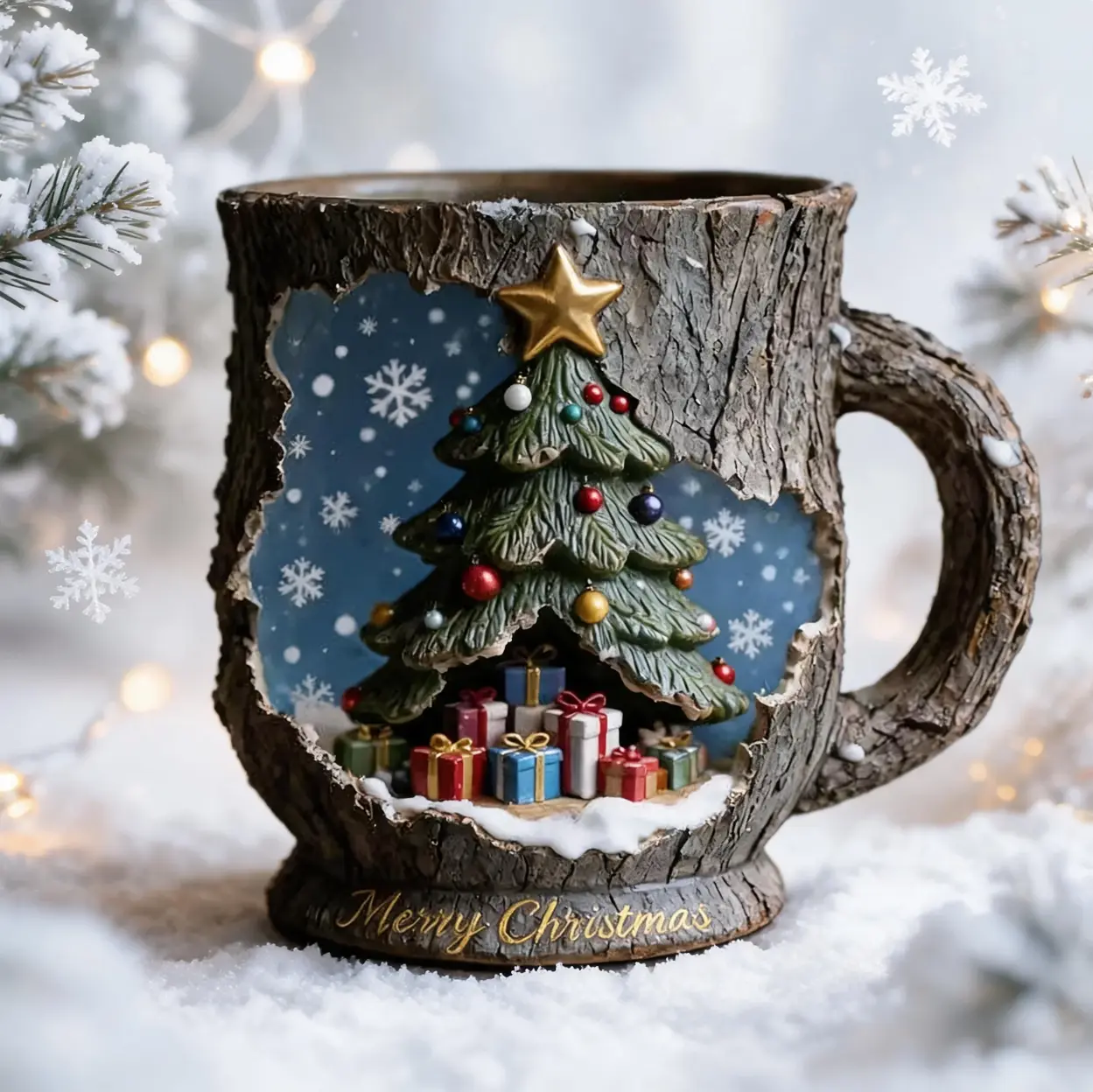 Christmas Coffee Mug, 10oz Ceramic Mug, Funny Novelty Gift for Coffee Lovers, Dad, Coworkers, Office Desk, Christmas Holiday Gift Idea, Santa Claus Mug, Unisex