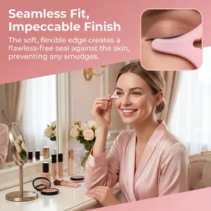 1/2/3PCS Silicone Eyeliner Stencil Tool, Multifunctional Winged Eyeliner Guide for Beginners, Reusable Eye Makeup Aid for Cat Eyes, Mascara & Eyeshadow, Pink