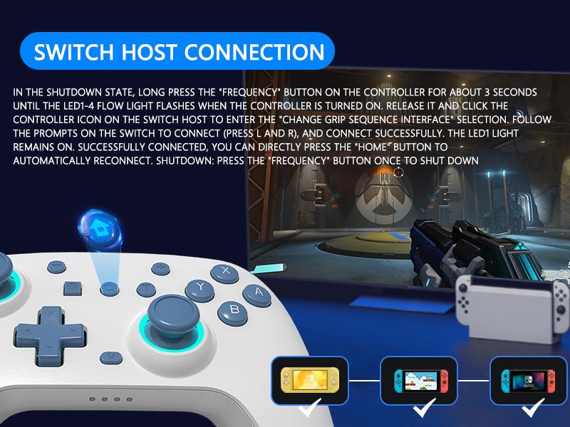 YUYIU Wind Chaser 1 Multi-Platform Wireless Controller for Switch PC Steam with Hall Effect Joystick Dual Vibration Macro Back Buttons 1000Hz Polling 6-Axis Gyro & Turbo