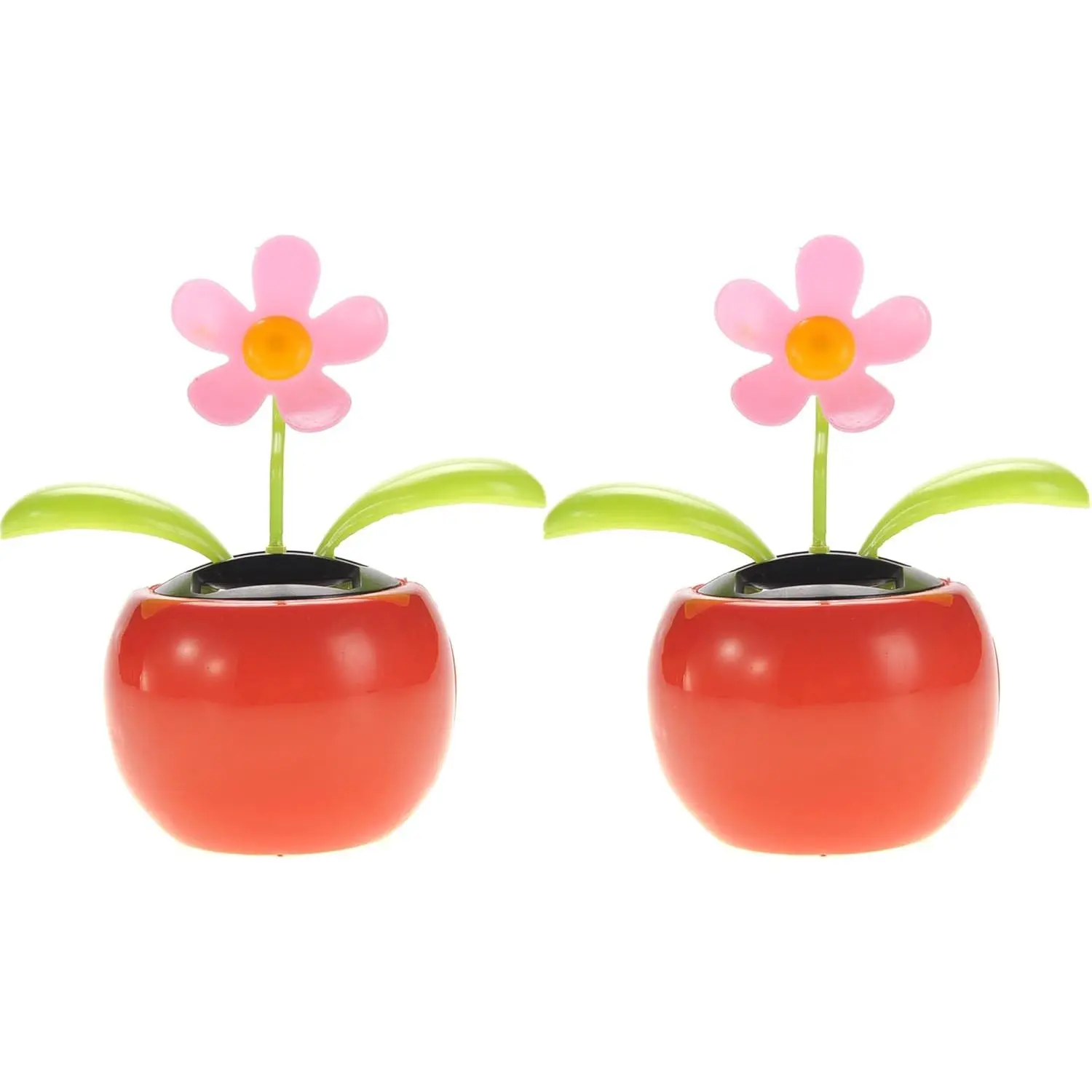 Solar Powered Dancing Flower | Desk, Window, Or Car Decoration Gift Toy | No Batteries Required | Fun Swinging Solar Flower 2 Sets Colorful Decorative